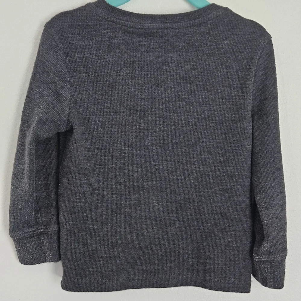 The Childrens Place Toddler Boys Gray Long Sleeve Henley Shirt Size 2T‎ Thermal